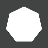 Octagon Glyph Inverted Icon vector