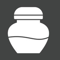 Ink Bottle Glyph Inverted Icon vector