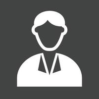 Business Man Glyph Inverted Icon vector