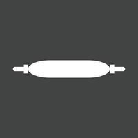 Roller Pin Glyph Inverted Icon vector