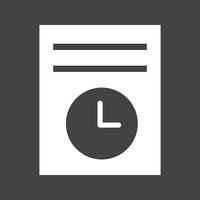 Report on Paper Glyph Inverted Icon vector