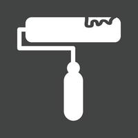 Roller Glyph Inverted Icon vector