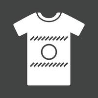 icono de glifo de camisa casual invertido vector