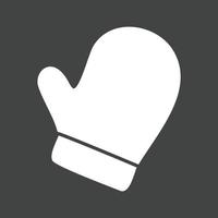 Glove Glyph Inverted Icon vector