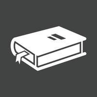 Diary Glyph Inverted Icon vector