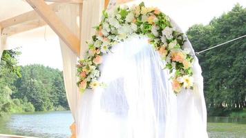 Wedding decoration with flowers video