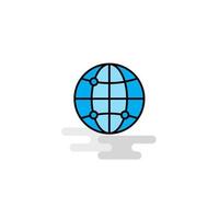 Flat Globe Icon Vector