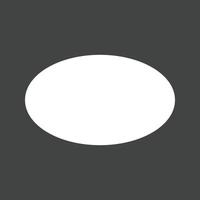 Oval Glyph Inverted Icon vector