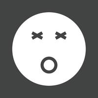 Dizzy Glyph Inverted Icon vector