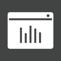 Statistics Glyph Inverted Icon vector