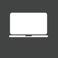 Laptop Glyph Inverted Icon vector