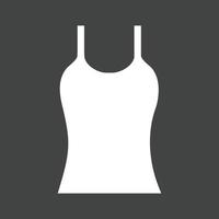 Vest Glyph Inverted Icon vector