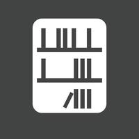 Library Glyph Inverted Icon vector
