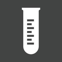 Test Tube Glyph Inverted Icon vector