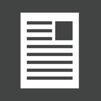 User Documents Glyph Inverted Icon vector