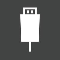 Settings Input HDMI Glyph Inverted Icon vector
