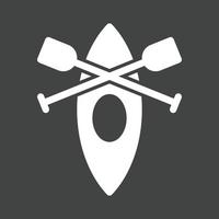 Boat II Glyph Inverted Icon vector