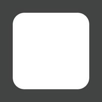 Square with Round Corner Glyph Inverted Icon vector