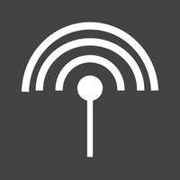 Settings Input Antenna Glyph Inverted Icon vector