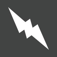 Lightning Glyph Inverted Icon vector