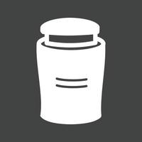 Cream Bottle Glyph Inverted Icon vector