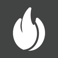 Fire Glyph Inverted Icon vector