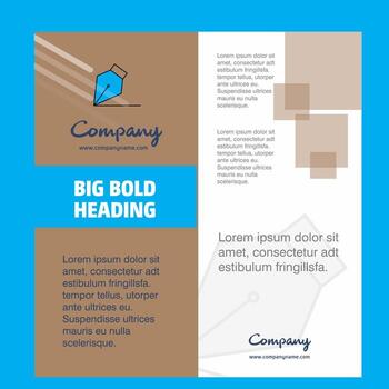 Writing Company Brochure Title Page Design Company profile annual report presentations leaflet Vector Background