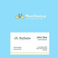 Cycle logo Design with business card template Elegant corporate identity Vector