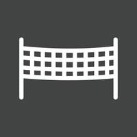 Vollyball Net Glyph Inverted Icon vector