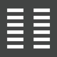 Columns Glyph Inverted Icon vector