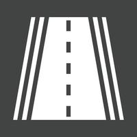 Highway Glyph Inverted Icon vector