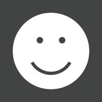 Smile Glyph Inverted Icon vector