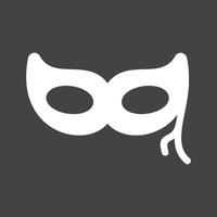 Eyes Mask Glyph Inverted Icon vector