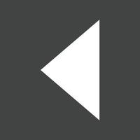 Triangle Arrow Left Glyph Inverted Icon vector