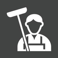 Cleaner Glyph Inverted Icon vector