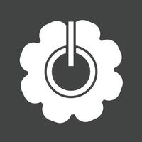 Power Settings New Glyph Inverted Icon vector