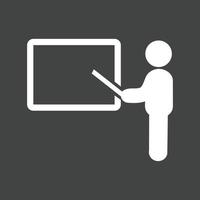 Presentation Glyph Inverted Icon vector