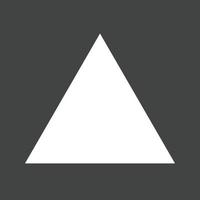 Triangle Glyph Inverted Icon vector