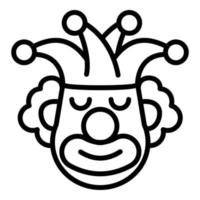 Joker clown icon, outline style vector