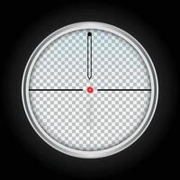 Weapon crosshair icon, realistic style vector