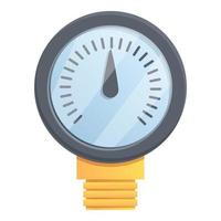 Valve manometer icon, cartoon style vector