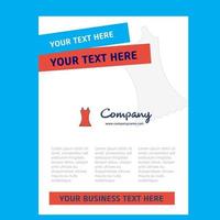 Dress Title Page Design for Company profile annual report presentations leaflet Brochure Vector Background