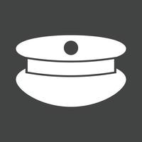 Policeman's hat Glyph Inverted Icon vector