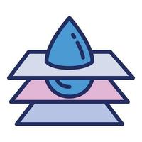 Water filter slice icon, outline style vector