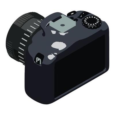 Video camera icon, isometric style