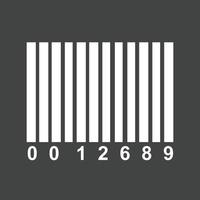 Barcode Glyph Inverted Icon vector