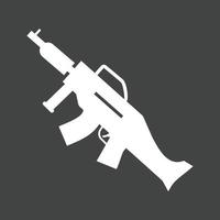 Machine Gun Glyph Inverted Icon vector