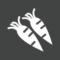 Carrots Glyph Inverted Icon vector