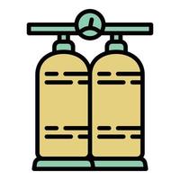 Diving oxygen icon, outline style vector