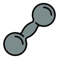 Sphere dumbbell icon, outline style vector